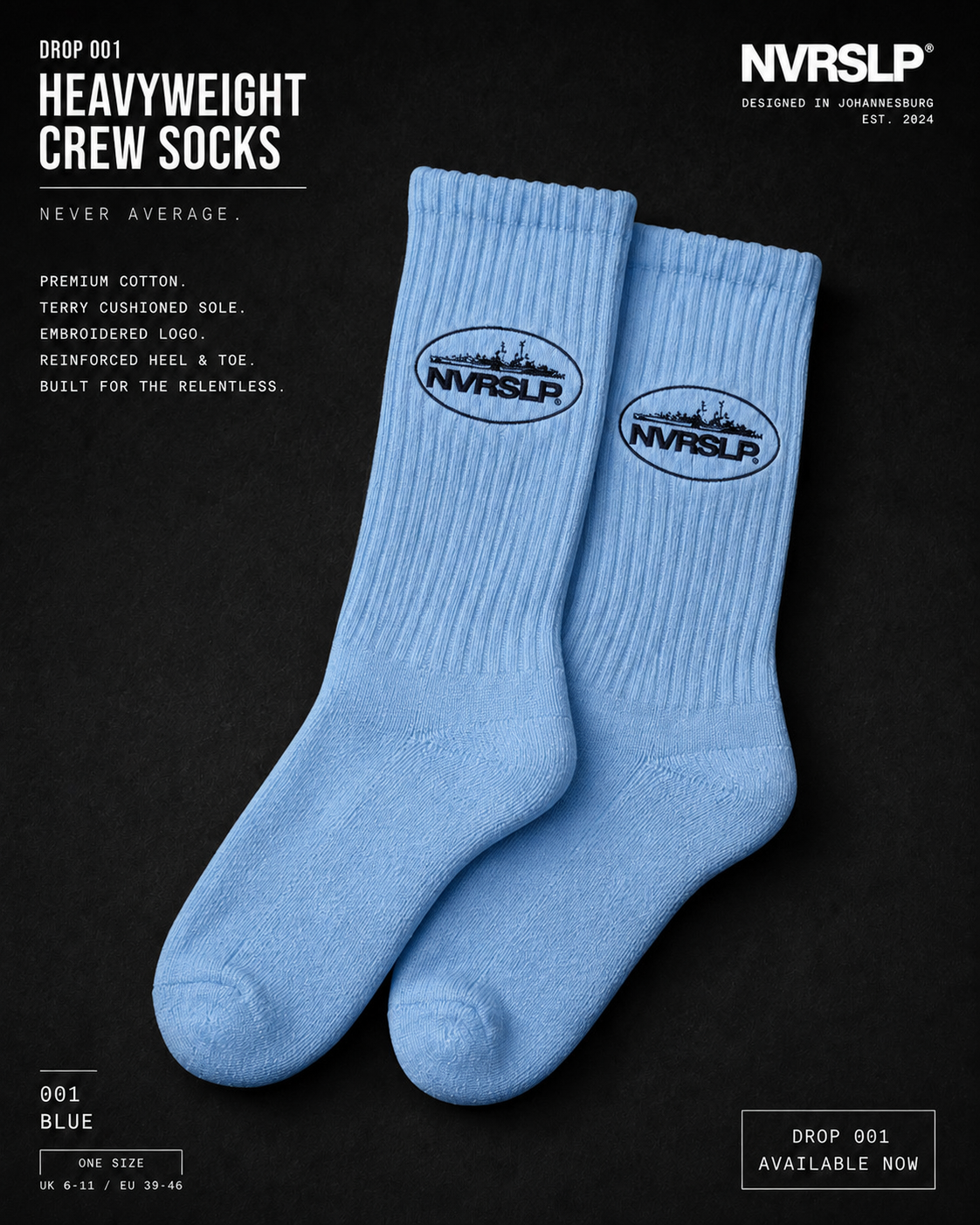 Heavyweight Crew Socks | Drop 001