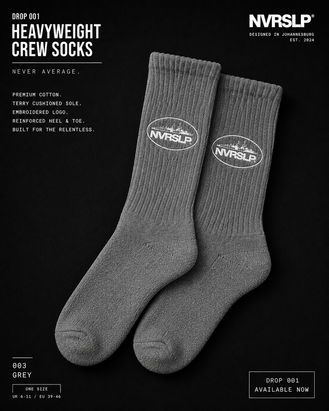 Heavyweight Crew Socks | Drop 001