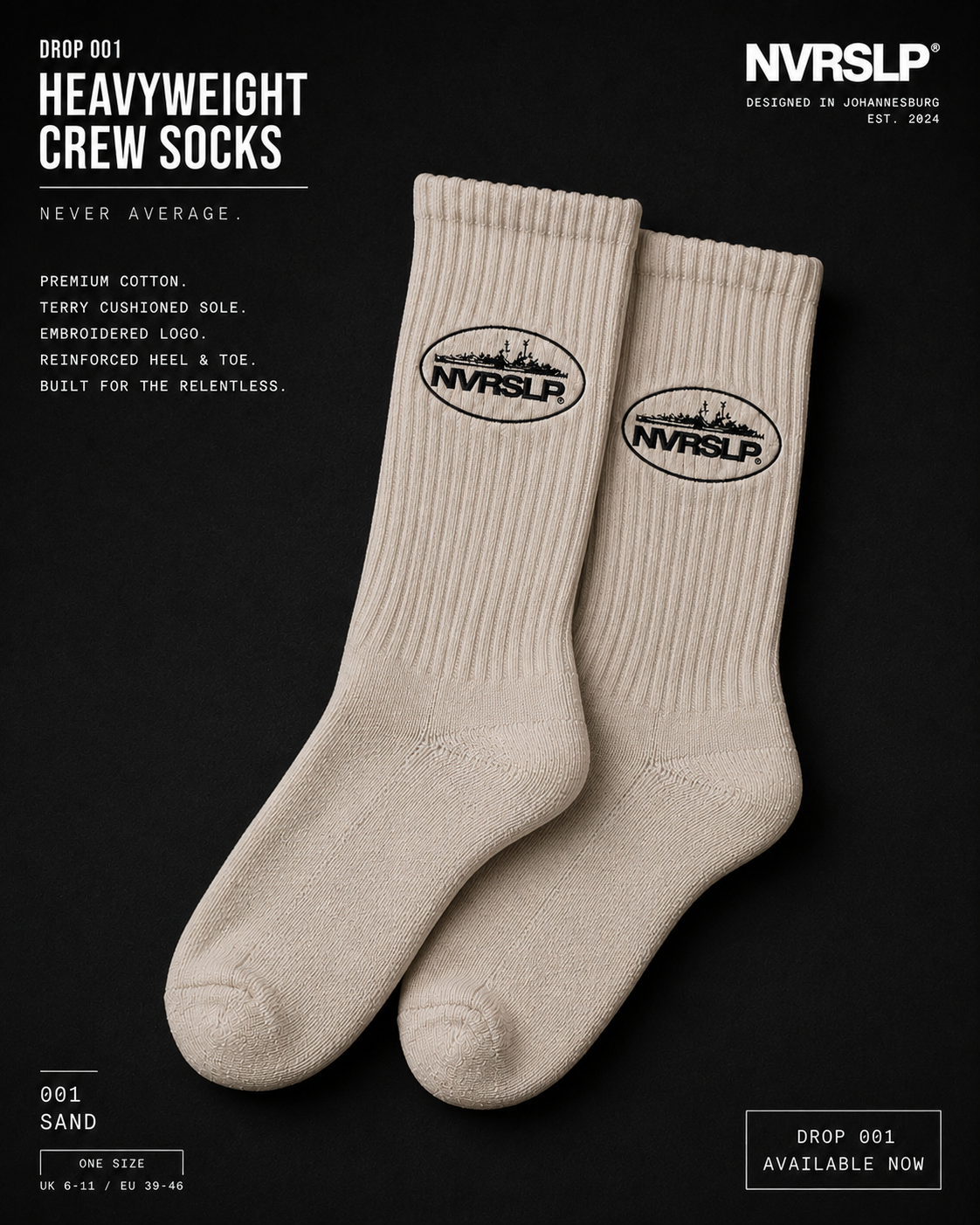 Heavyweight Crew Socks | Drop 001