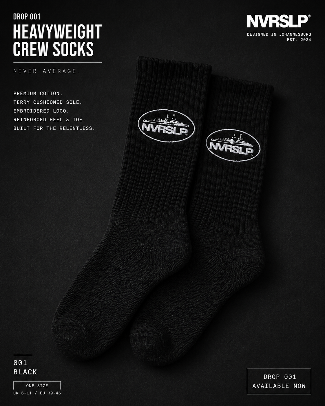 Heavyweight Crew Socks | Drop 001